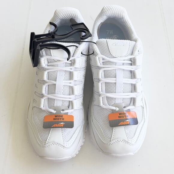 New AVIA Elevate Athletic Sneakers White Women's SIZE 7 WIDE - Picture 2 of 10